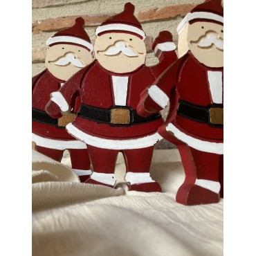 Ahşap Noel Baba  3lü set