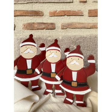 Ahşap Noel Baba  3lü set